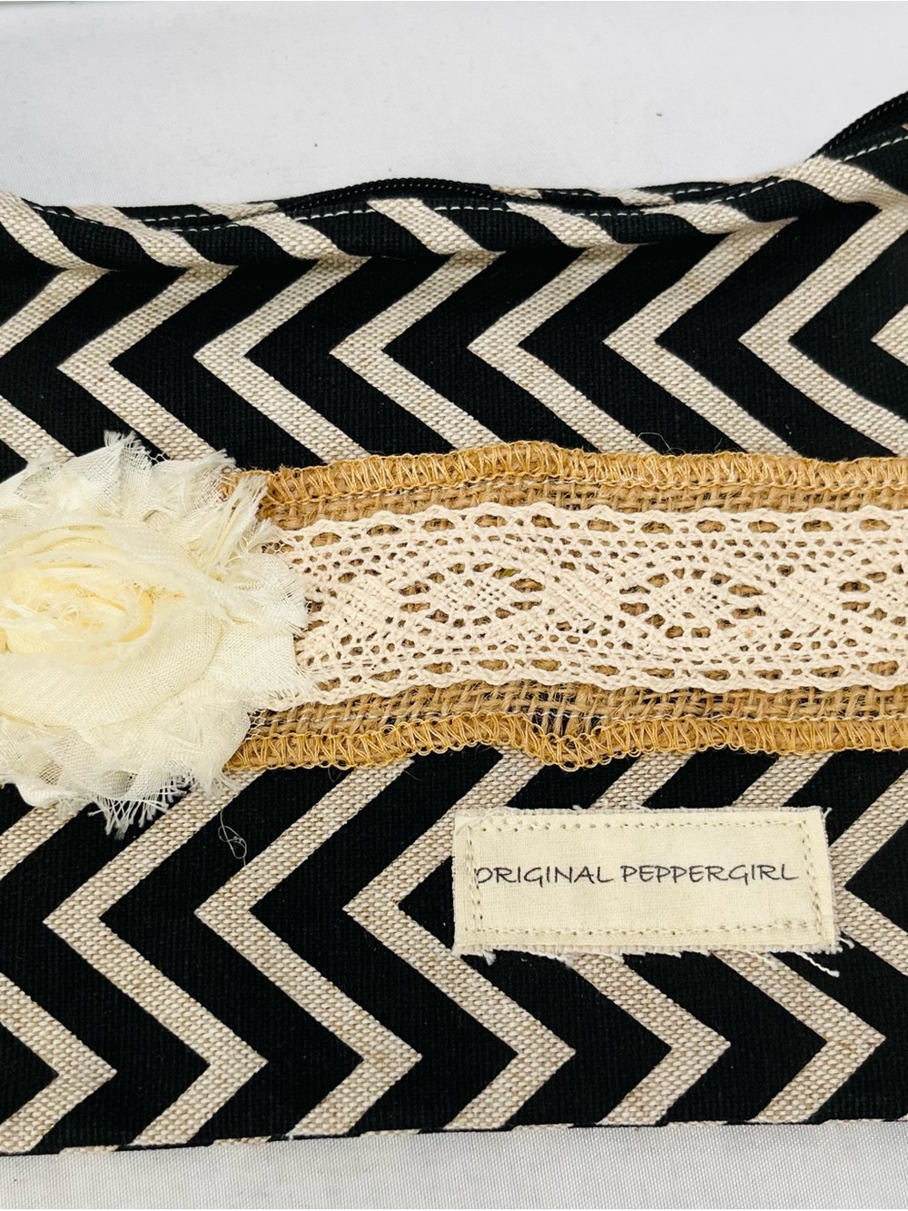 Original Peppergirl chevron cosmetic bag.